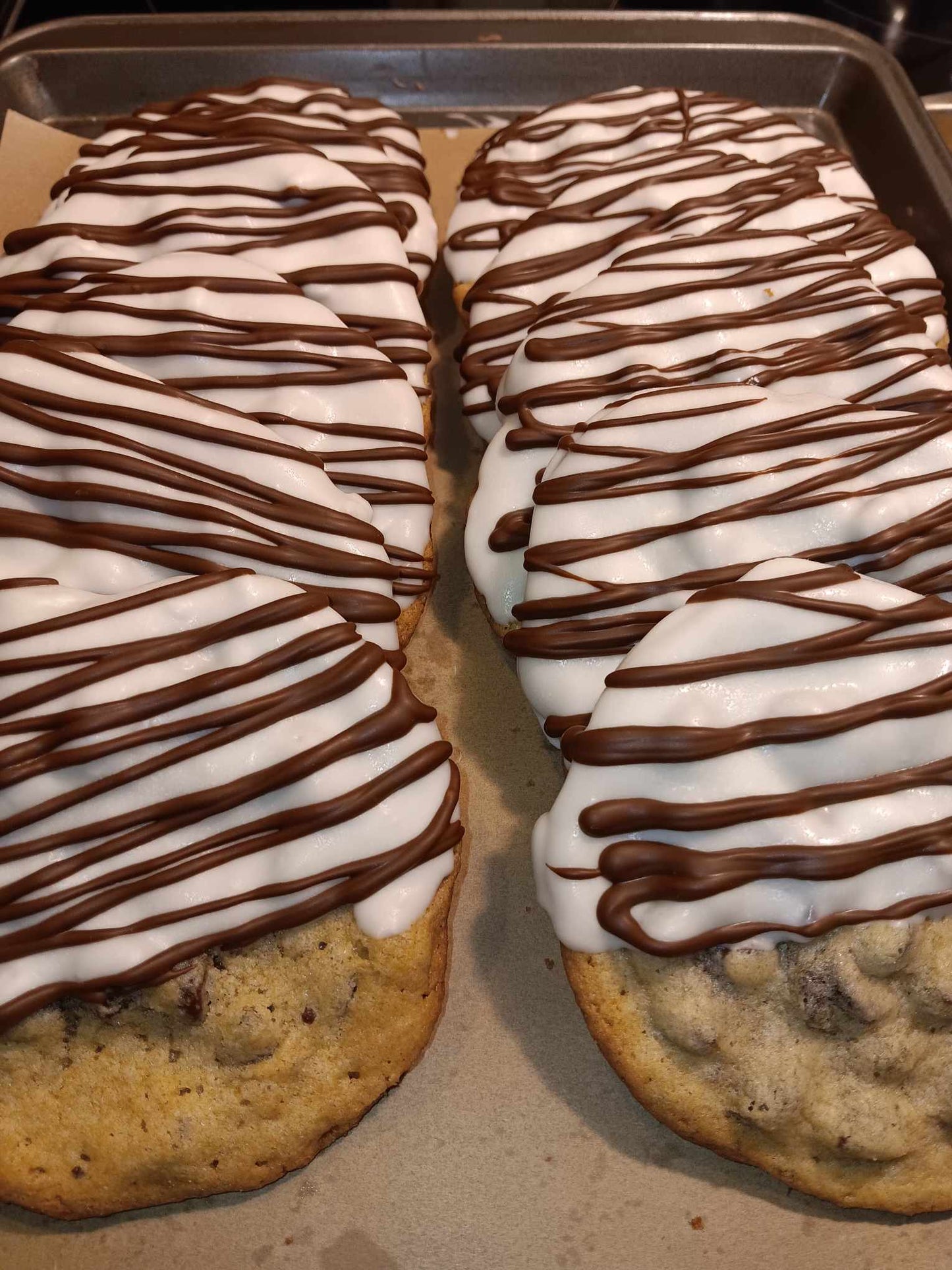 12 CHOCOLATE DIPPED CHOCOLATE CHIP COOKIES